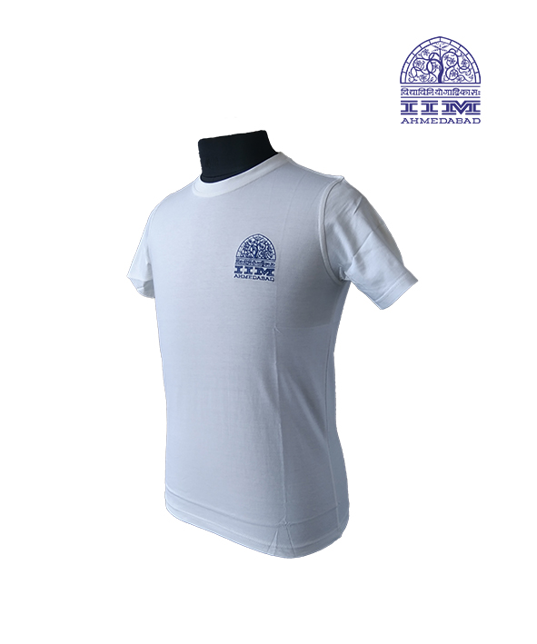 Round Neck logo white